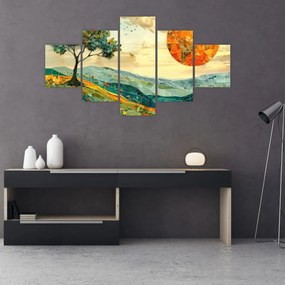 Obraz - Ilustracja krajobrazu (125x70 cm)