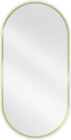Mexen Loft lustro łazienkowe owalne 100 x 50 cm, rama złota szczotkowana - 9851-100-050-000-50