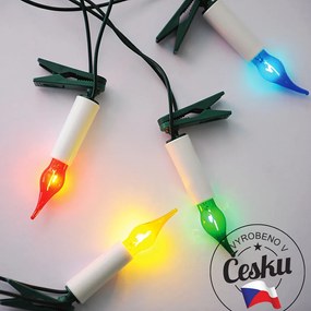 Łańcuch świetlny Gloria kolorowy, 16 żarówek