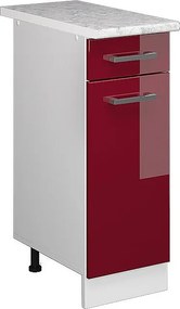 Szafka dolna do kuchni czerwony połysk 30x60x81.6 r-line