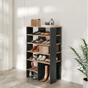 Szafka na buty antracyt/złoty dąb 60x34.4x100 marlon