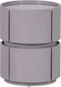 Jasnoszara szafka nocna z połyskiem Lunex – WOOOD