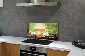 Szklany Panel Gorący Napar Ziołowy