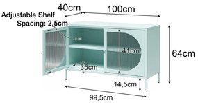 Czarna metalowa witryna 100x64x40 cm Luna – Støraa