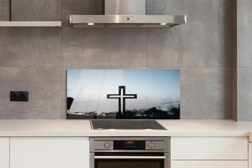 Szklany Panel Drewniany Krzyż