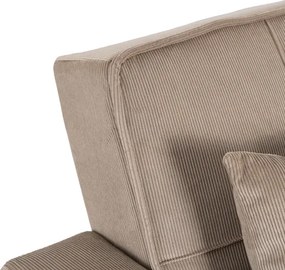 Fotel do Spania SOLOR Rozkładany Amerykanka Beżowy Sztruksowy Skandynawski