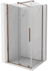 Mexen Velar kabina prysznicowa rozsuwana 130 x 80 cm, transparent, różowe złoto - 871-130-080-01-60