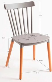 Zestaw 6 krzese Leka