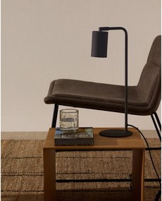 Czarna metalowa lampa stołowa (wysokość 49 cm) Manie – Kave Home