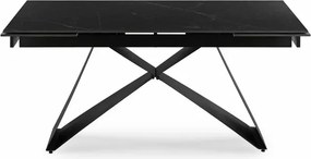 Stół Rozkładany Prostokątny VICTOR 160-240 cm Ceramiczny Czarny do Jadalni Loft