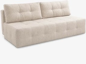 Sofa z Funkcją Spania MORANA Kremowa Szenil Nowoczesna
