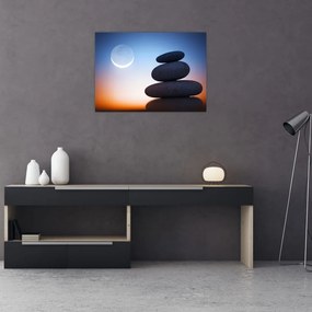 Obraz ułożonych kamieni jeden na drugim (70x50 cm)