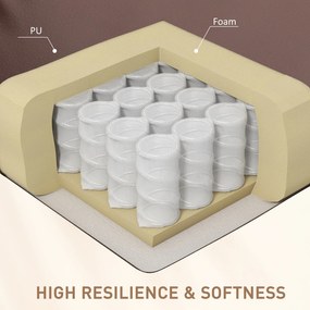 HOMCOM Fotel masujący do relaksu brązowy ze sztucznej skóry wygodny i komfortowy | Aosom PL