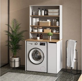 Szafka na pralkę biały/artystyczny 93.6x60x88.2 viktor