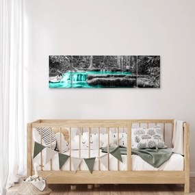 Obraz - Zimowa rzeka (170x50 cm)