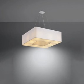 Biała lampa wisząca z tekstylnym kloszem Piano – Nice Lamps