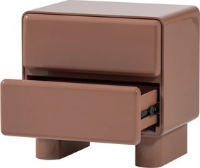 Różowa szafka nocna z połyskiem Lustra – WOOOD