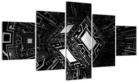 Obraz abstrakcyjnego sześcianu (125x70 cm)
