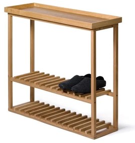 Regał na buty z półką z drewna dębowego Wireworks Hello Storage