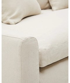 Beżowa lniana sofa 230 cm Zenira – Kave Home