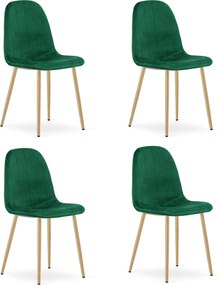 Krzesło do jadalni PADVA VELVET, zielone