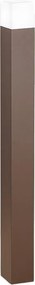 Tower - Słupek ogrodowy z żarówką 1xE27 Max 20W IP54, malowany aluminium, słupek zewnętrzny, Corten, wys. 90 cm - Perenz