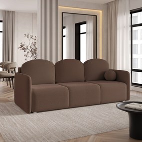 Masseno Sofa SUVI III z funkcją spania i pojemnikiem na pościel - Brązowy - QUELLE 25