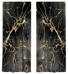 Czarno-złote zasłony zestaw 2 szt. 140x260 cm – Mila Home