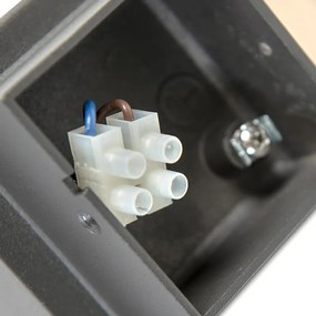 Nowoczesna lampa ścienna zewnętrzna antracytowa IP44 - Dania