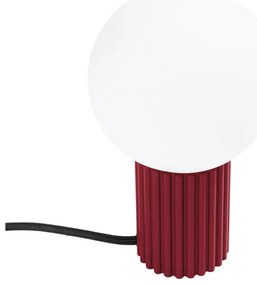 Bordowa lampa stołowa ze szklanym kloszem (wysokość 19 cm) Orbital – Nice Lamps