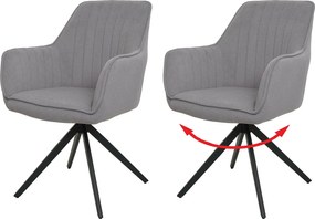 Krzesło do jadalni MCW-L79 (zestaw 2 sztuk),  jasnoszary