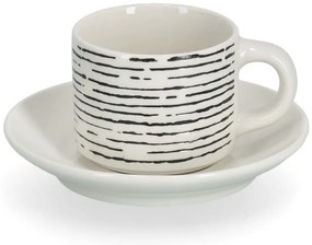 Zestaw filiżanek do espresso w geometryczne wzory, 70 ml