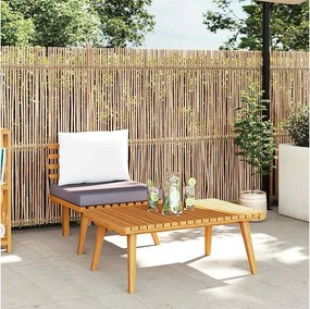 Zestaw mebli ogrodowych z litego drewna akacjowego z wygodnymi poduszkami