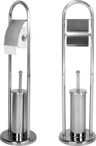 AQUAMARIN Wolnostojący zestaw WC 81 x 22 x 22 cm, srebrny