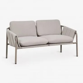 Sofa Ogrodowy Dwuosobowy Tapicerowany I Stalowy Zunika Moka Brown - Sklum