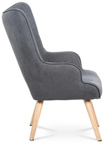 Fotel z podnóżkiem GREY2, szary