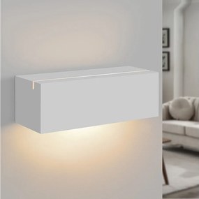 NETTLIFE Nowoczesna lampa ścienna G9 White Plaster do korytarza, schodów, w górę i w dół