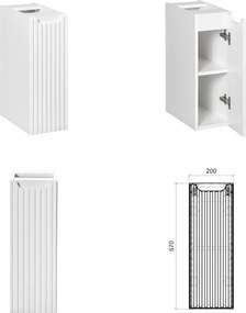 Szafka łazienkowa Nova 140 cm z umywalkami Wiki, kaszmir/biały mat