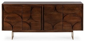 Brązowa komoda z litego drewna mango 165x76x40 cm Trisha – MOME