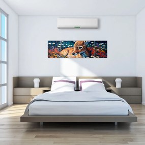 Obraz - Malowany jeleń (170x50 cm)
