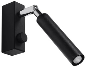 Czarna lampa punktowa 10x3 cm Tiden – Sollux