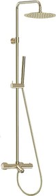 Luisa II 250 termostatyczna kolumna wannowo-prysznicowa szczotkowane złoto - Essebagno