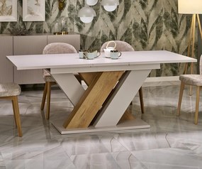 Rozkładany stół na oryginalnej nodze Brandon kaszmir/dąb cremona