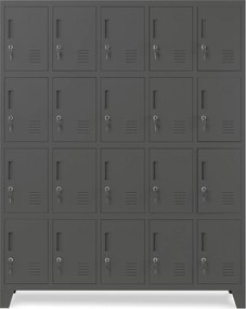 Szafa BHP 20-skrytkowa 136x45x172 cm Robert antracyt