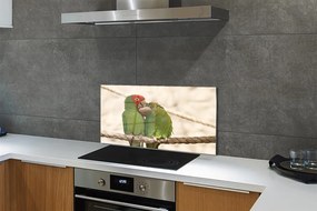 Panel szklany do Kuchni Stado Zielonych Papug