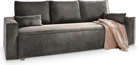 Masseno Sofa ALATRI z funkcją spania i pojemnikiem na pościel, Rozkładana sofa - Szary, MONOLITH 85
