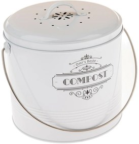 Metalowy pojemnik na kompost z filtrem węglowym 8 l
