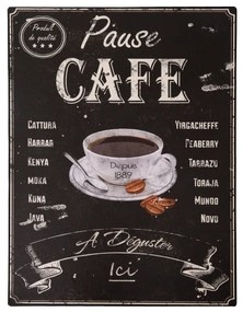 Metalowa tabliczka 25x33 cm Pause Café – Antic Line