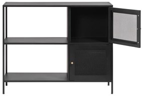 Czarny metalowy regał 100x81 cm Malibu – Unique Furniture