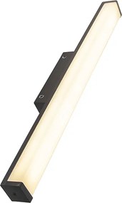 Nowoczesna lampa ścienna do łazienki czarna 62 cm IP44 - Cascada